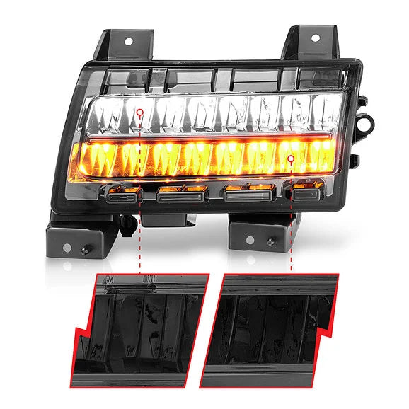 Load image into Gallery viewer, Anzo USA LED Parking Light with Sequential Turn Signal for 18-21 Jeep Wrangler JL 2-Door &amp; Unlimited JL 4-Door Sport &amp; Sport S
