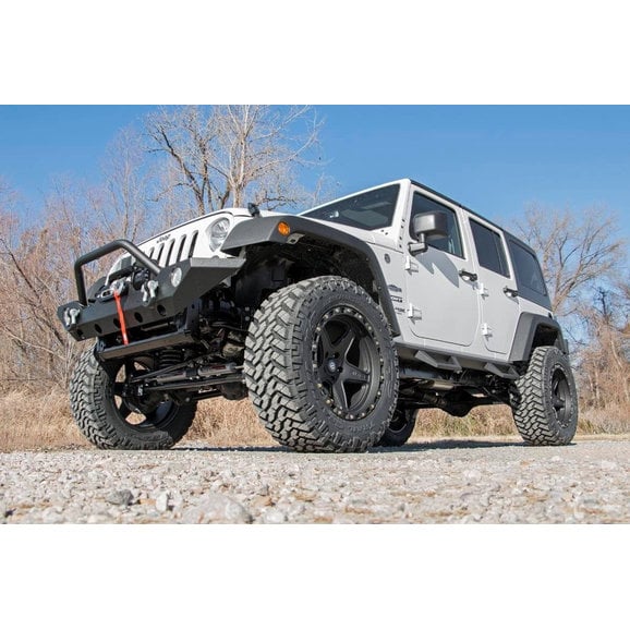 Load image into Gallery viewer, Rough Country 90765B Contoured Drop Steps for 07-18 Jeep Wrangler Unlimited JK
