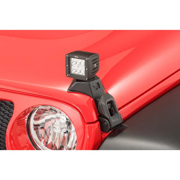 Go Rhino 730035T Hood Latch Light Mount Pods for 18-24 Jeep Wrangler JL Unlimited & Gladiator JT