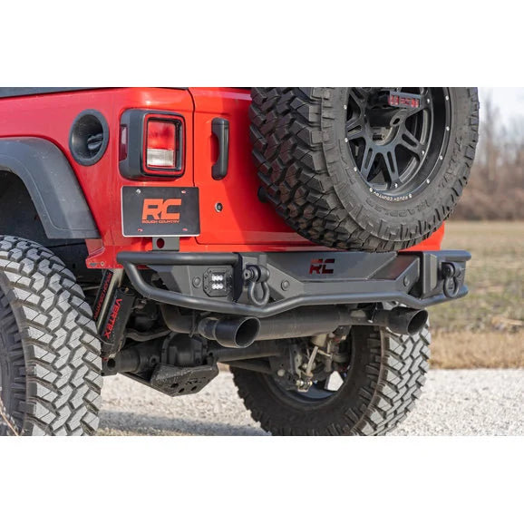 Load image into Gallery viewer, Rough Country 10648 Tubular Rear Bumper for 18-24 Jeep Wrangler JL
