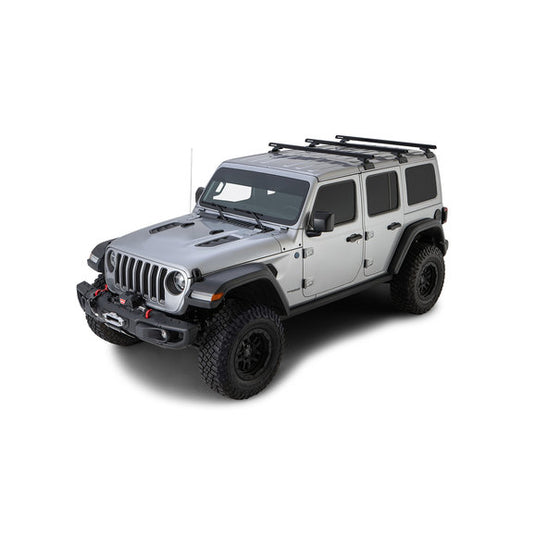 Rhino-Rack HD 59" 3-Bar Backbone Roof Rack for 18-20 Jeep Wrangler JL Unlimited with Hardtop