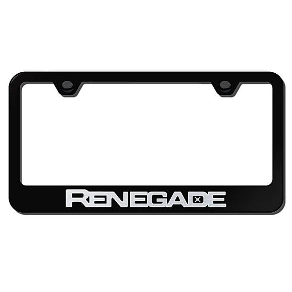 Automotive Gold Laser Etched Renegade Logo License Plate Frame