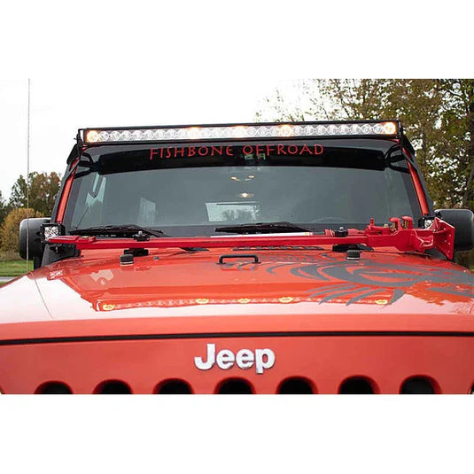 Fishbone Offroad FB31317 Hood Mounted Hi-Lift Jack Mount for 07-24 Jeep Wrangler JK, JL & Gladiator JT