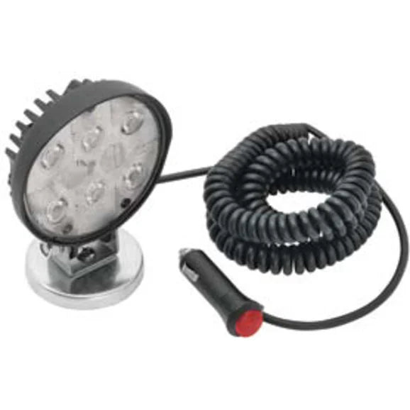 Load image into Gallery viewer, Wesbar 54209-017 Round LED Worklight with 19&quot; Coiled Cord &amp; Magnetic Base
