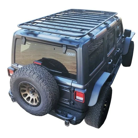 Warrior Products 10908 Extended Full Length Platform Roof Rack for 18-24 Jeep Wrangler Unlimited JL 4-Door