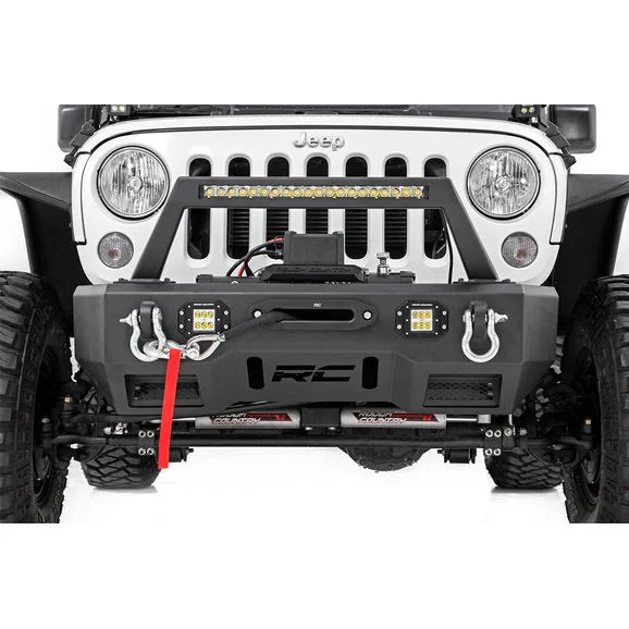 Load image into Gallery viewer, Rough Country Stubby Bumper LED Hoop Bar for 07-18 Jeep Wrangler JK
