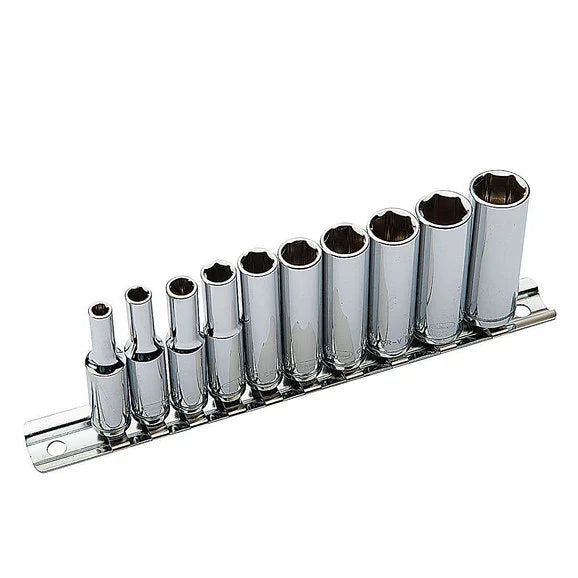 Load image into Gallery viewer, Eastwood 32171 10-Piece 1/4&quot; Drive MM Deep Socket Set
