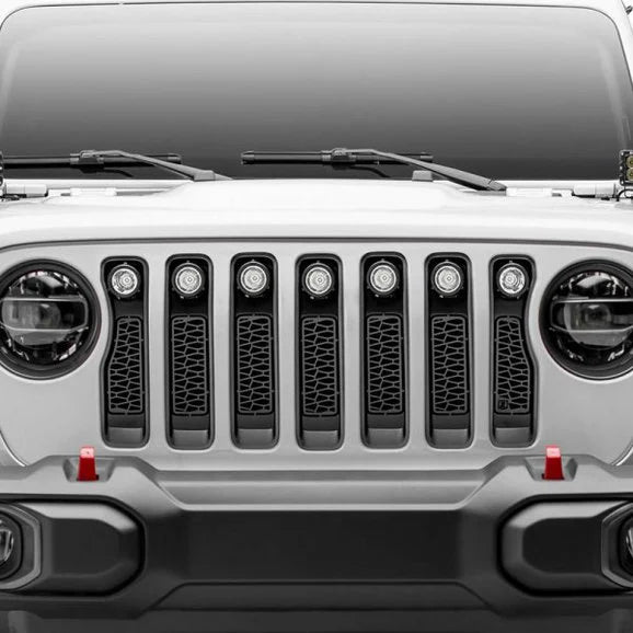 Load image into Gallery viewer, T-Rex Z314931 ZROADS Series Black Mesh Grille with LED Lights for 18-20 Jeep Wrangler JL
