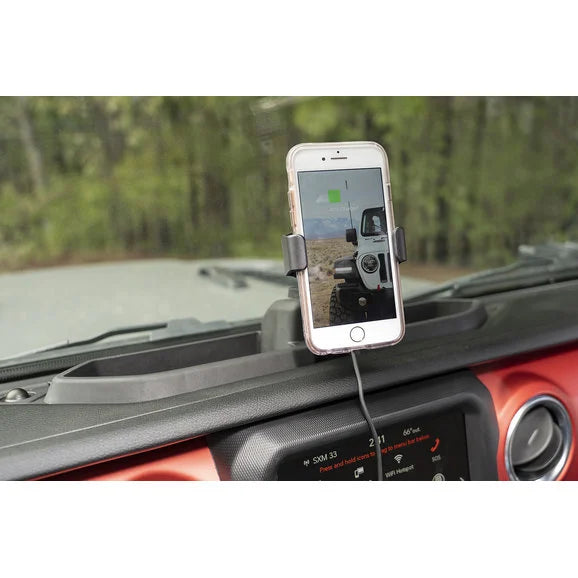 Load image into Gallery viewer, Rugged Ridge Dash Multi-Mount Charging Phone Kit for 97-23 Jeep Wrangler TJ, JK JL &amp; Gladiator JT
