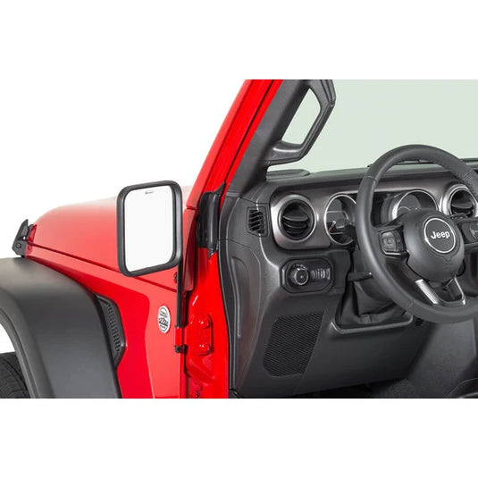 Quadratec Adventure Mirrors with Square Head for 76-24 Jeep Wrangler JL, JK, TJ, YJ, CJ & Gladiator JT