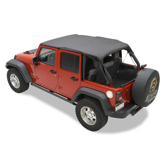 Bestop Cable-Style Safari Bikini Top for 10-18 Jeep Wrangler Unlimited JK 4 Door