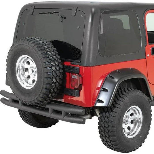 Quadratec QR3 Front Tube Bumper without Hoop, Rear Tube Bumper & Free Side Steps for 87-06 Jeep Wrangler YJ & TJ