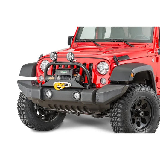 Rock Hard 4X4 RH-5013 Over Rider Hoop with Light Tabs for 07-18 Jeep Wrangler JK with Rock Hard Winch Mount