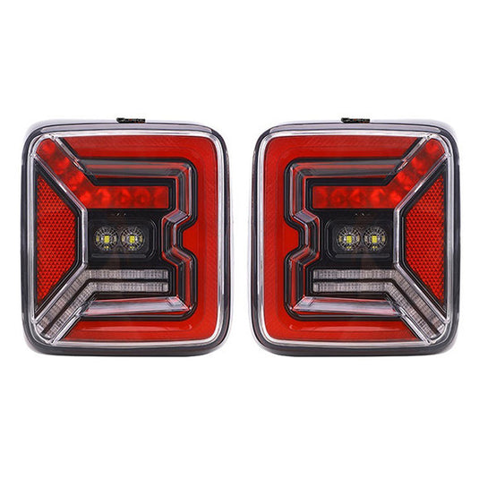 Quake LED QTE347 Tech LED Tail Lights for 18-24 Jeep Wrangler JL