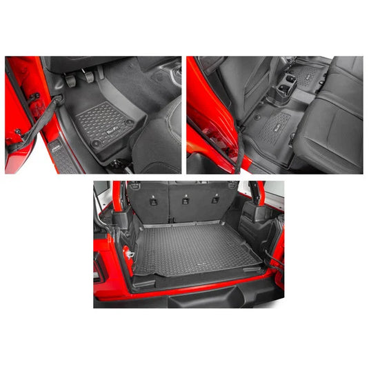 Quadratec Tru-Fit® Floor Liner Triple Combo for 18-24 Jeep Wrangler JL Unlimited