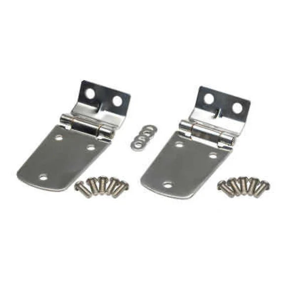 Load image into Gallery viewer, Kentrol Stainless Steel Hood Hinge Set for 97-06 Jeep Wrangler TJ &amp; Unlimited
