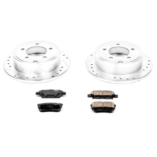 Power Stop K3033 Rear Z23 Evolution Sport Performance 1-Click Brake Kit for 07-13 Jeep Compass & Patriot MK