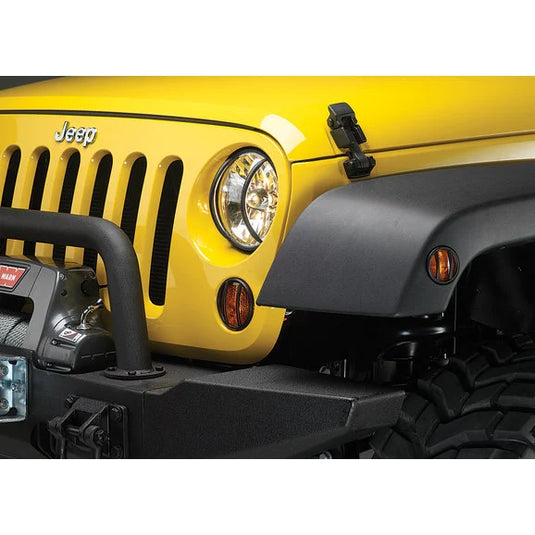 Rugged Ridge 11230.03 Front Euro Light Guards in Black for 07-18 Jeep Wrangler JK