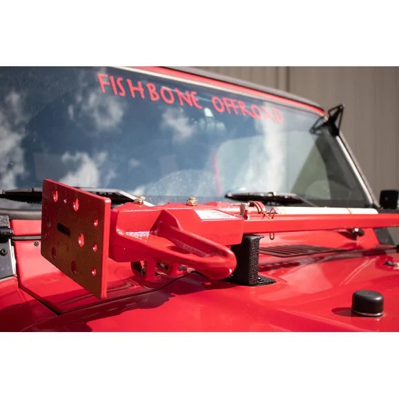 Load image into Gallery viewer, Fishbone Offroad FB21313 Hi-Lift Jack Hood Mount for 97-06 Jeep Wrangler TJ
