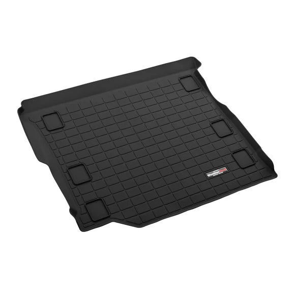 Load image into Gallery viewer, WeatherTech Rear Cargo Liner in Black for 18-24 Jeep Wrangler JL Unlimited with Leather Seats
