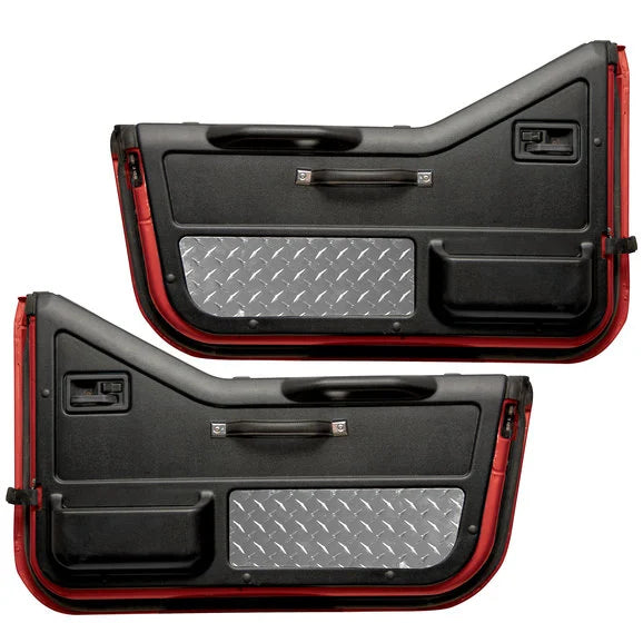 Gauge Works 90 Replacement Door Panels with Diamond Plate Inserts for 87-95 Jeep Wrangler YJ 1/2 Steel Doors