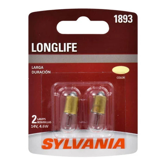 Sylvania 1893LL.BP2 #1893 White Long Life Mini Bulb 2 Pack