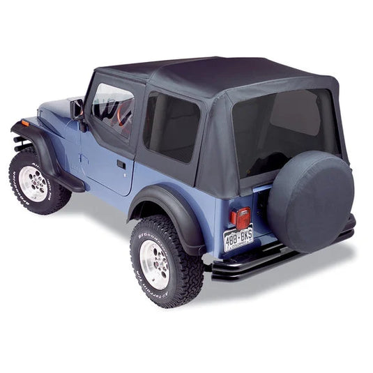 Bestop Sailcloth Replace-a-top Soft Top with Half Door Skins & Tinted Windows for 88-95 Jeep Wrangler YJ