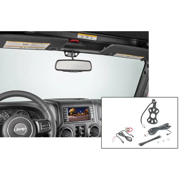 SummitView Rear Vision Back Up Camera System for 07-18 Jeep Wrangler JK with Factory Nav Radio