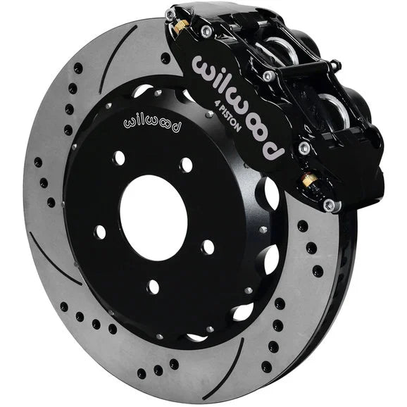 Wilwood Forged Narrow Superlite 4R Front Big Brake Kit with Drilled Rotors for 07-18 Jeep Wrangler JK with 18