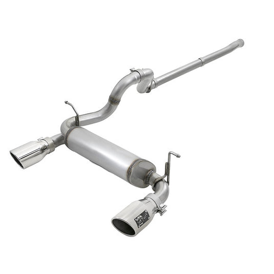 aFe Power Rebel Series 2.5" 409 Stainless Dual Outlet Cat-Back Exhaust System for 18-24 Jeep Wrangler JL with 3.6L