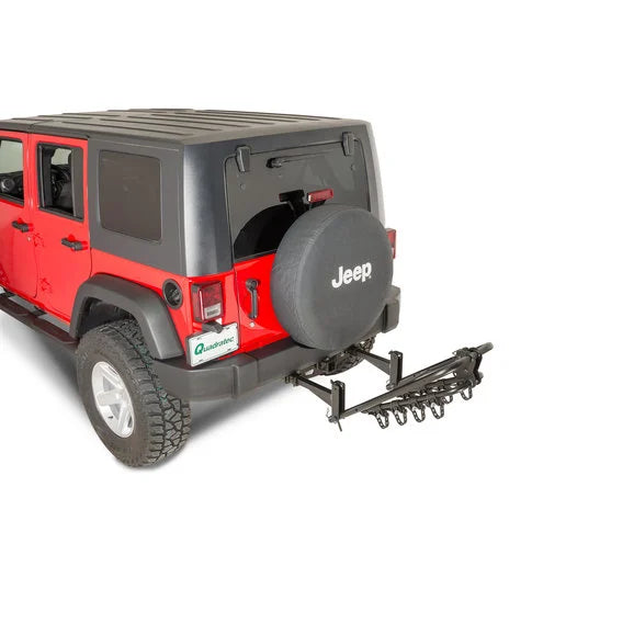 Load image into Gallery viewer, VersaHitch with Bike Rack, Jeep Logo Hitch Plug &amp; Wiring Kit for 07-18 Jeep Wrangler JK
