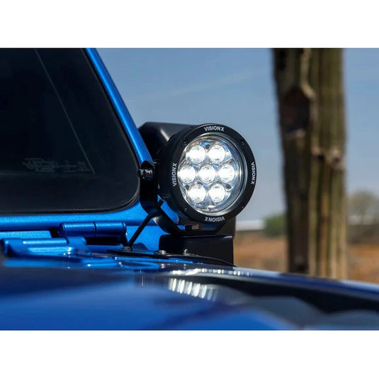 Vision X CG2 LED Light Canons & Bracket Kit for 18-24 Jeep Wrangler JL & Gladiator JT