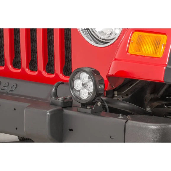 Load image into Gallery viewer, Quadratec Hi Performance 4&quot; Round LED Light Kit for 97-06 Jeep Wrangler TJ &amp; Unlimited
