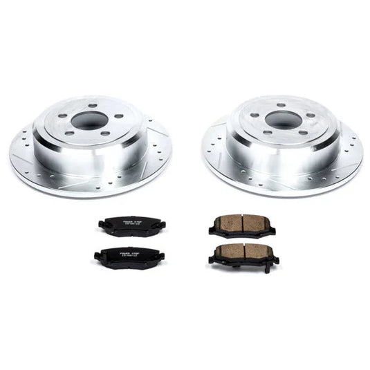 Power Stop K3046 Rear Z23 Evolution Sport Performance 1-Click Brake Kit for 08-12 Jeep Liberty KK