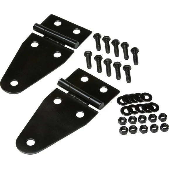 Kentrol Stainless Steel Hood Hinge Set for 55-95 Jeep CJ & Wrangler YJ