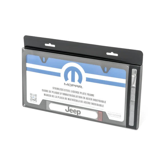 Load image into Gallery viewer, Mopar License Plate Frame with Jeep Logo
