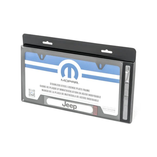 Mopar License Plate Frame with Jeep Logo