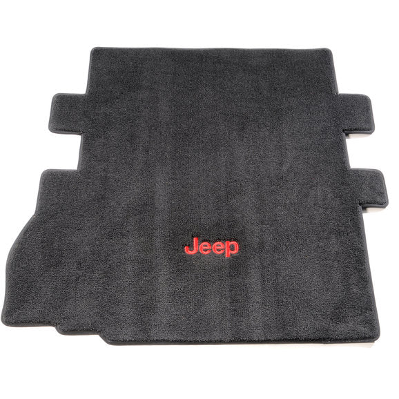 Load image into Gallery viewer, Lloyd Mats Custom Rear Cargo Mat with Jeep Logo Embroidery for 07-10 Jeep Wrangler JK 2 Door with Subwoofer
