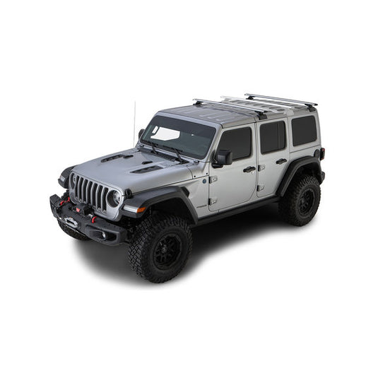 Rhino-Rack Vortex 2-Bar Backbone Roof Rack for 18-24 Jeep Wrangler JL Unlimited with Hardtop