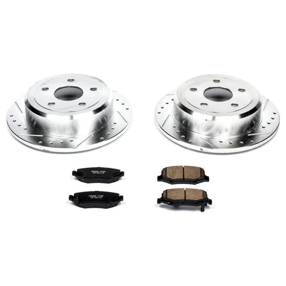 Power Stop K3090 Rear Z23 Evolution Sport Performance 1-Click Brake Kit for 07-18 Jeep Wrangler JK