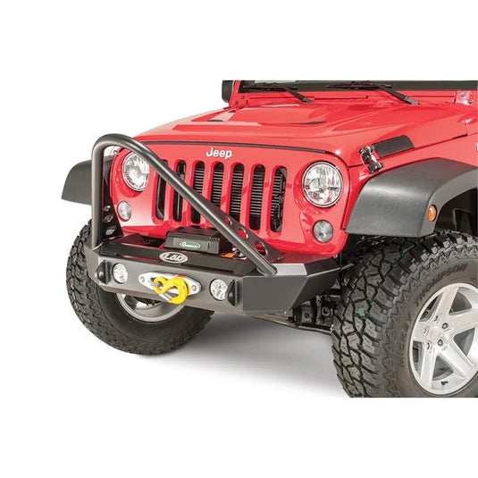 LoD Offroad KIT Signature Series Shorty Front Winch Bumper with Stinger Bar for 07-18 Jeep Wrangler JK