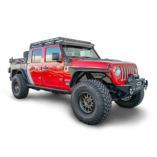 DV8 Offroad Roof Rack For 07-18 Jeep Wrangler JKU, 18-24 Wrangler JL, 20-24 Gladiator JT