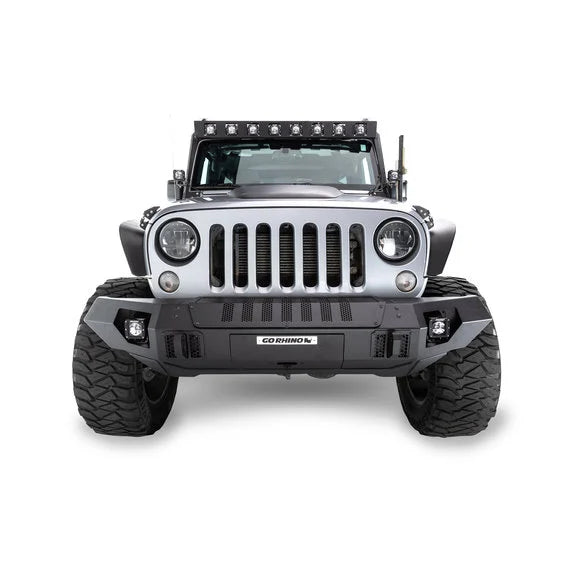 Load image into Gallery viewer, Go Rhino 230116T Tralline Winch Ready Front Straight Bumper for 07-21 Jeep Wrangler JL, JK &amp; Gladiator JT
