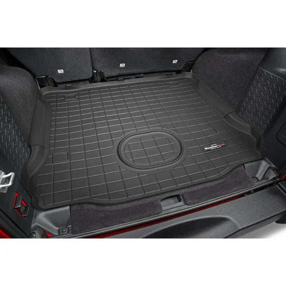 Load image into Gallery viewer, WeatherTech Cargo Liner for 15-18 Jeep Wrangler Unlimited JK 4 Door with All Weather Subwoofer
