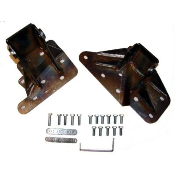 Mountain Off-Road BBTJ0006 BombProof Block Brackets in Bare Steel for 00-06 Jeep Wrangler TJ & Unlimited with 4.0L