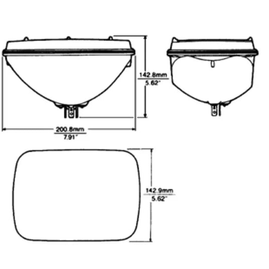 Sylvania H6054 SilverStar Sealed Beam Headlight for 87-95 Jeep Wrangler YJ & 84-01 Jeep Cherokee XJ, MJ