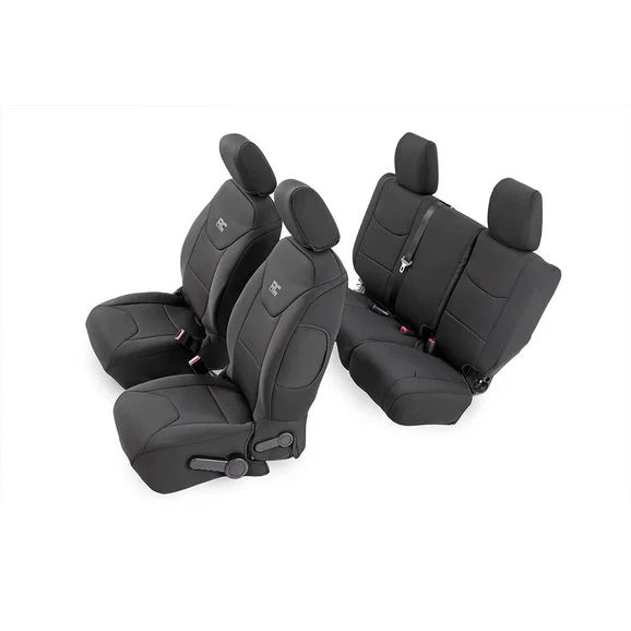 Load image into Gallery viewer, Rough Country 91003 Front &amp; Rear Seat Covers for 11-12 Jeep Wrangler Unlimited JK
