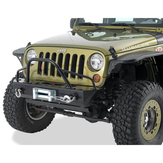 Warrior Products 59010 Front Pre-runner Style Brush Guard in Black for 07-18 Jeep Wrangler & Wrangler Unlimited JK
