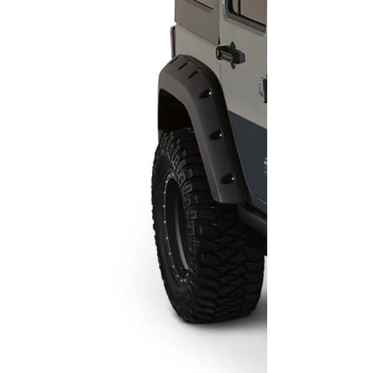 Bushwacker 10080-02 Factory Coverage 9.5" Width Rear Pocket Style Fender Flares for 07-18 Jeep Wrangler Unlimited JK 4 Door