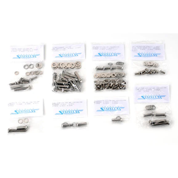 Totally Stainless 6-3580 Button Head Engine Bolt Kit for 81-90 CJ-5, CJ-7, CJ-8 & Wrangler YJ with 258c.i. Engine & Plastic Valve Cover